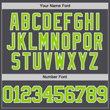 Custom Steel Gray Neon Green-White Authentic Basketball Jersey
