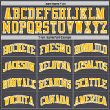 Custom Steel Gray Gold-White Authentic Basketball Jersey