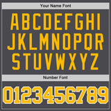 Custom Steel Gray Gold-White Authentic Basketball Jersey
