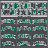 Custom Steel Gray Kelly Green-White Authentic Basketball Jersey