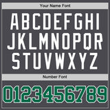Custom Steel Gray Kelly Green-White Authentic Basketball Jersey