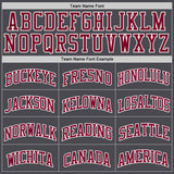 Custom Steel Gray Maroon-White Authentic Basketball Jersey