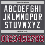 Custom Steel Gray Maroon-White Authentic Basketball Jersey