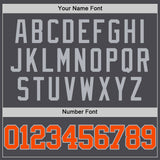 Custom Steel Gray Orange-Gray Authentic Basketball Jersey