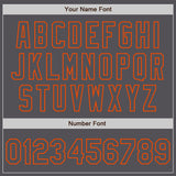 Custom Steel Gray Orange Authentic Baseball Jersey