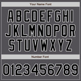 Custom Steel Gray Black-White Authentic Baseball Jersey