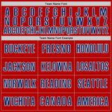 Custom White US Navy Blue-Red Block Stripes Lines Philadelphia Style Authentic Baseball Jersey
