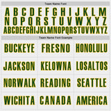 Custom White Green-Gold Block Stripes Lines Oakland Style Authentic Baseball Jersey