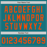 Custom Teal Orange Authentic Baseball Jersey