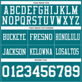Custom Teal White Authentic Football Jersey