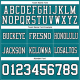 Custom Teal White-Black Authentic Football Jersey