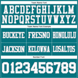 Custom Teal White-Gray Authentic Football Jersey