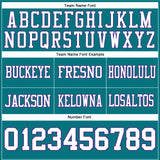 Custom Teal White-Purple Authentic Football Jersey