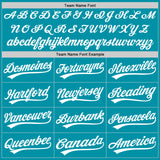 Custom Stitched Teal White-Teal Baseball Pullover Sweatshirt Hoodie