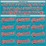 Custom Stitched Teal Red-White Baseball Pullover Sweatshirt Hoodie
