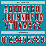 Custom Stitched Teal Red-White Baseball Pullover Sweatshirt Hoodie