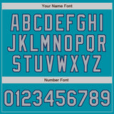 Custom Stitched Teal Gray-Navy Baseball Pullover Sweatshirt Hoodie