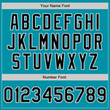 Custom Stitched Teal Black-White Baseball Pullover Sweatshirt Hoodie