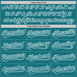 Custom Teal-White Authentic Baseball Jersey