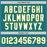 Custom Teal White-Yellow Authentic Baseball Jersey