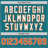 Custom Teal Orange-White Authentic Baseball Jersey