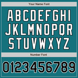 Custom Teal Black-White Authentic Baseball Jersey