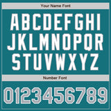Custom Teal Gray-White Authentic Baseball Jersey