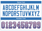 Custom White Powder Blue-Red Drift Fashion Football Jersey