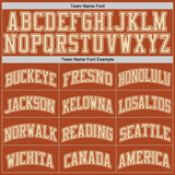 Custom Texas Orange Cream Authentic Basketball Jersey