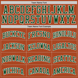 Custom Texas Orange Green-White Authentic Basketball Jersey