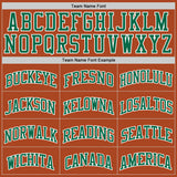 Custom Texas Orange Kelly Green-White Authentic Basketball Jersey