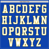 Custom Thunder Blue White-Yellow Authentic Baseball Jersey