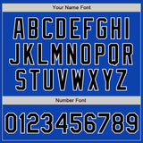 Custom Thunder Blue Black-White Authentic Baseball Jersey