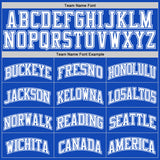 Custom Thunder Blue White Authentic Basketball Jersey