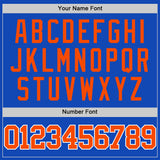 Custom Thunder Blue Orange-White Authentic Basketball Jersey