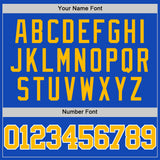 Custom Thunder Blue Gold-White Authentic Basketball Jersey