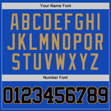 Custom Thunder Blue Black-Old Gold Authentic Basketball Jersey