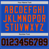 Custom Thunder Blue Black-Orange Authentic Basketball Jersey