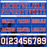 Custom Thunder Blue White Black-Red 3D Pattern Splash Authentic Football Jersey