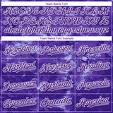 Custom Tie Dye Purple-White 3D Authentic Baseball Jersey