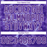 Custom Tie Dye Purple-White 3D Authentic Baseball Jersey