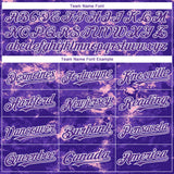 Custom Tie Dye Purple-White 3D Authentic Baseball Jersey
