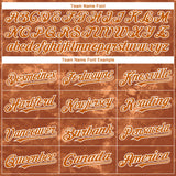 Custom Tie Dye Texas Orange-White 3D Authentic Baseball Jersey