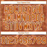 Custom Tie Dye Texas Orange-White 3D Authentic Baseball Jersey