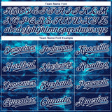 Custom Tie Dye Navy-White 3D Authentic Baseball Jersey