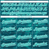 Custom Tie Dye Aqua-White 3D Authentic Baseball Jersey