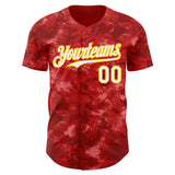 Custom Tie Dye White-Gold 3D Authentic Baseball Jersey