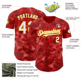Custom Tie Dye White-Gold 3D Authentic Baseball Jersey