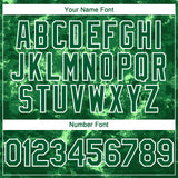 Custom Tie Dye Green-White 3D Authentic Baseball Jersey