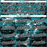 Custom Tie Dye Black-White 3D Authentic Baseball Jersey